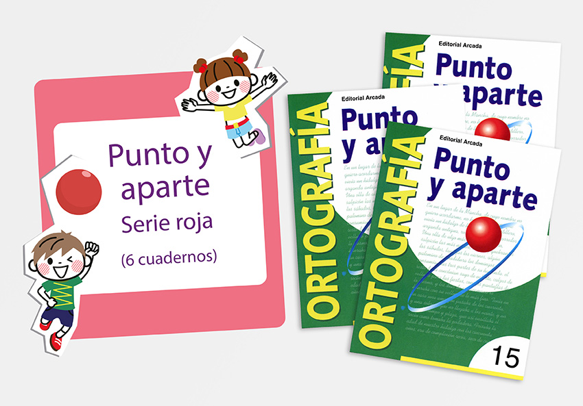 Colección Ortografía Punto y Aparte serie roja primaria Editorial Nadal Edarca